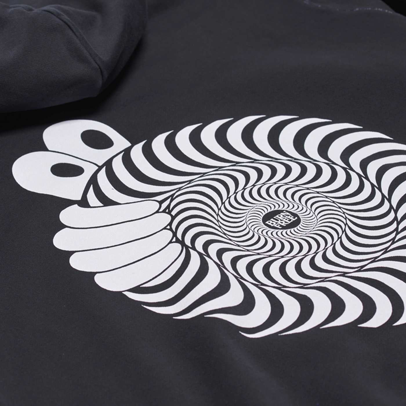 LRAB x SPITFIRE Swirl Hoodie (Washed Black)