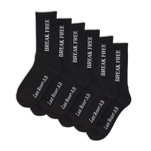 Break Free Socks 3-Pack (Black/White)