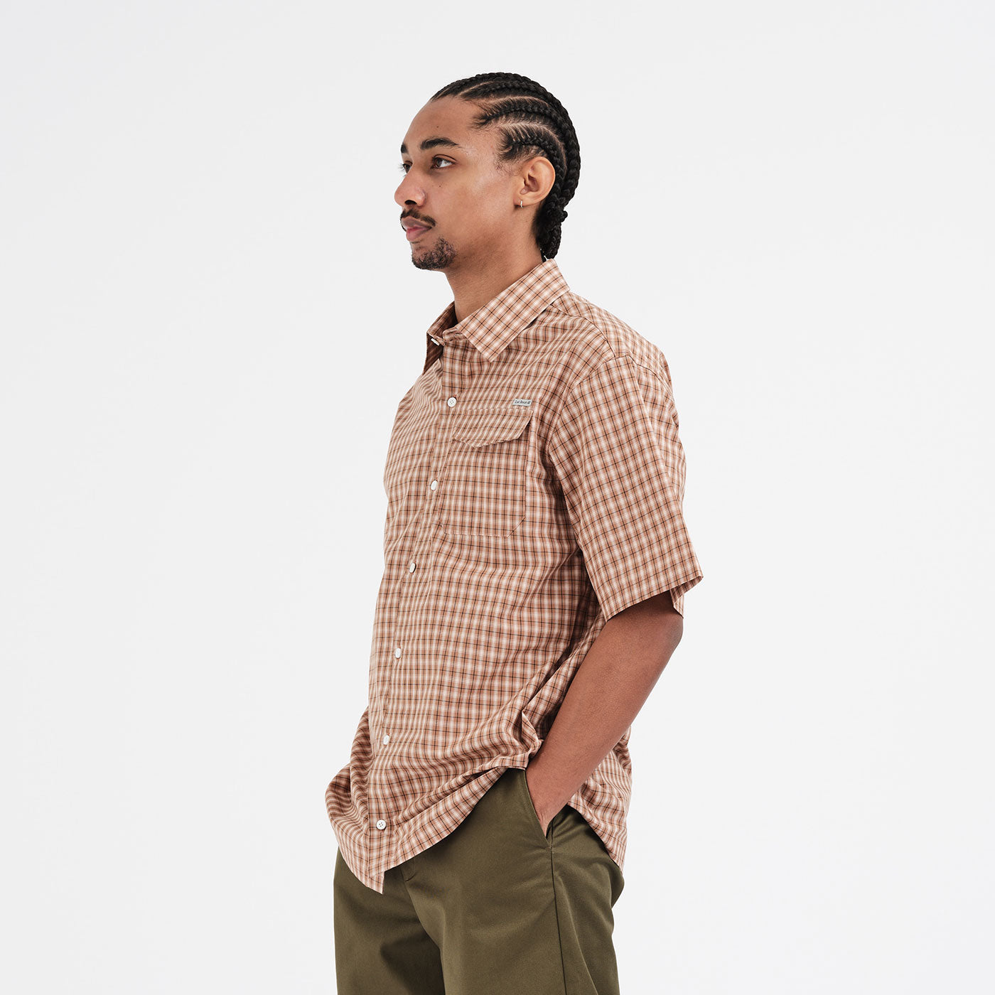 Base SS Shirt (Caramel Check)