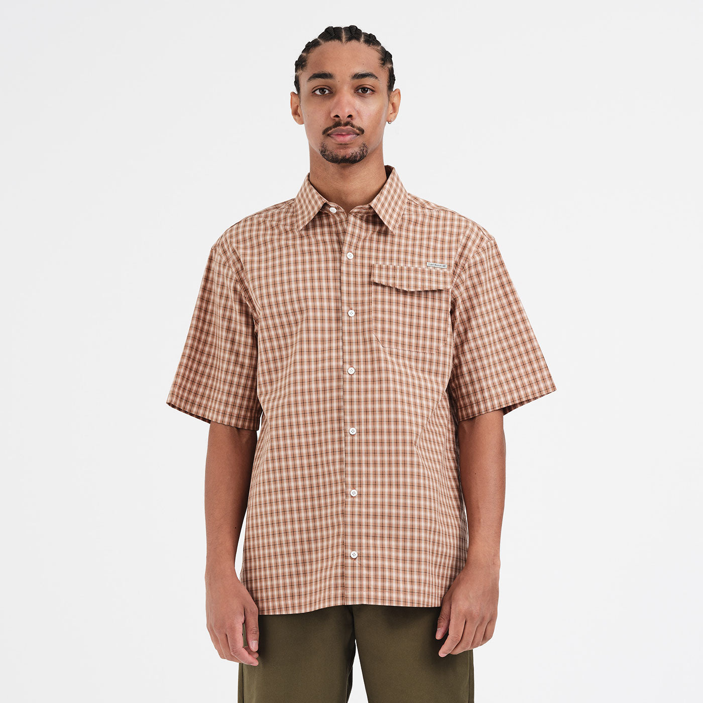 Base SS Shirt (Caramel Check)