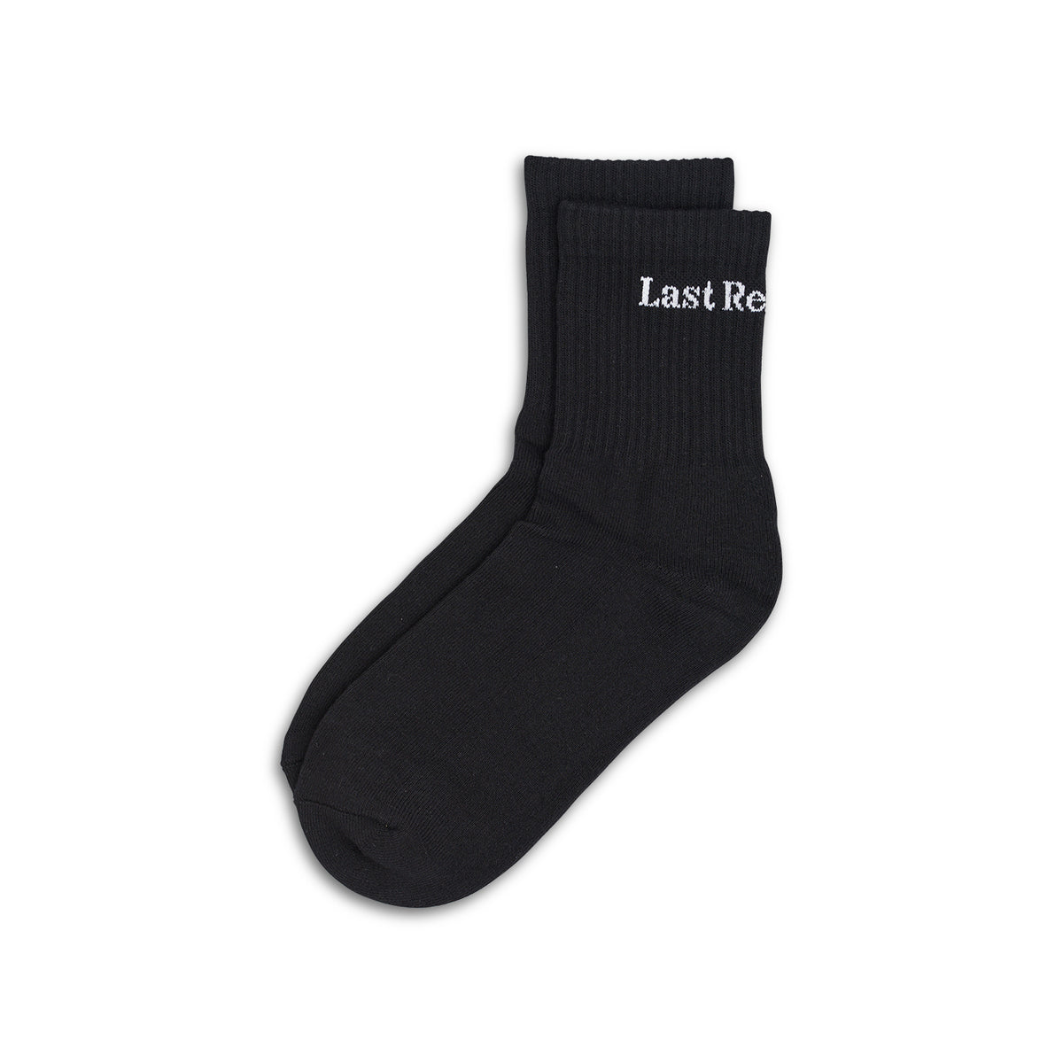 Quarter socks - Script Logo (Black)