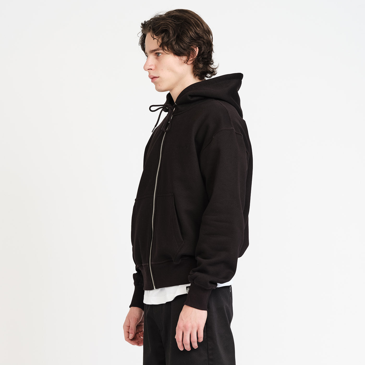 Script Logo Zip Hoodie (Black)