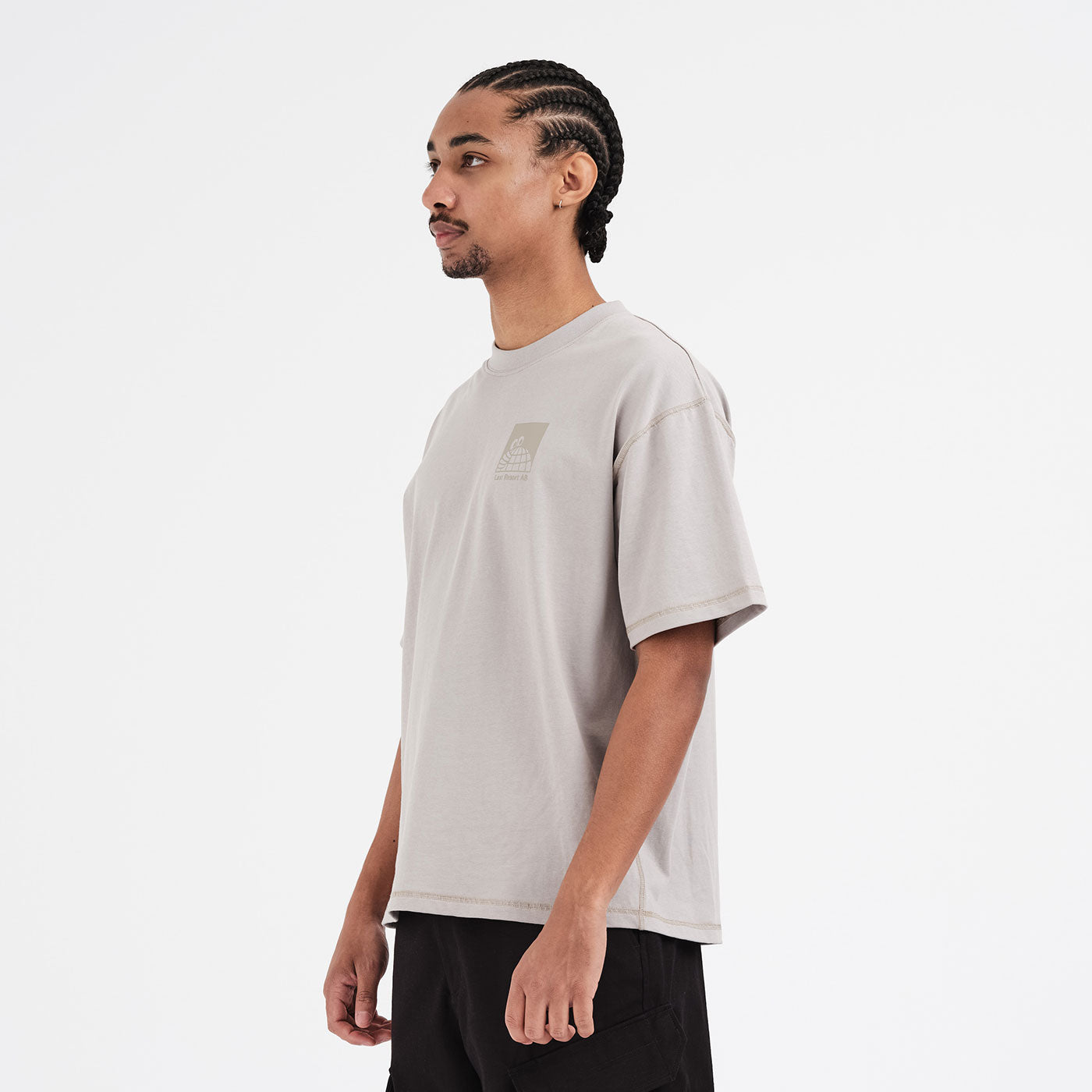 Little AB Flatlock SS Tee (Warm Grey)