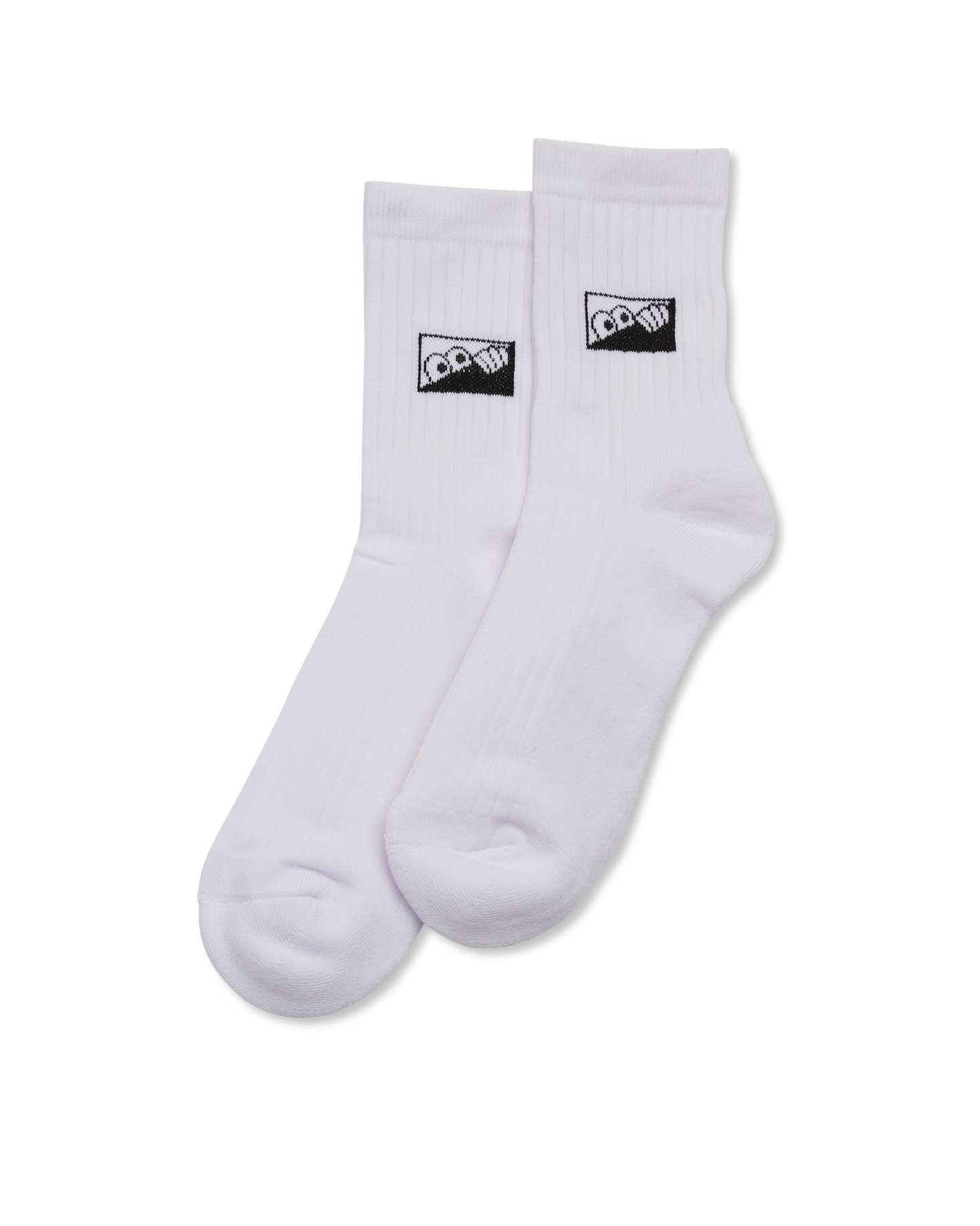 Heel Tab Dress Socks (White)