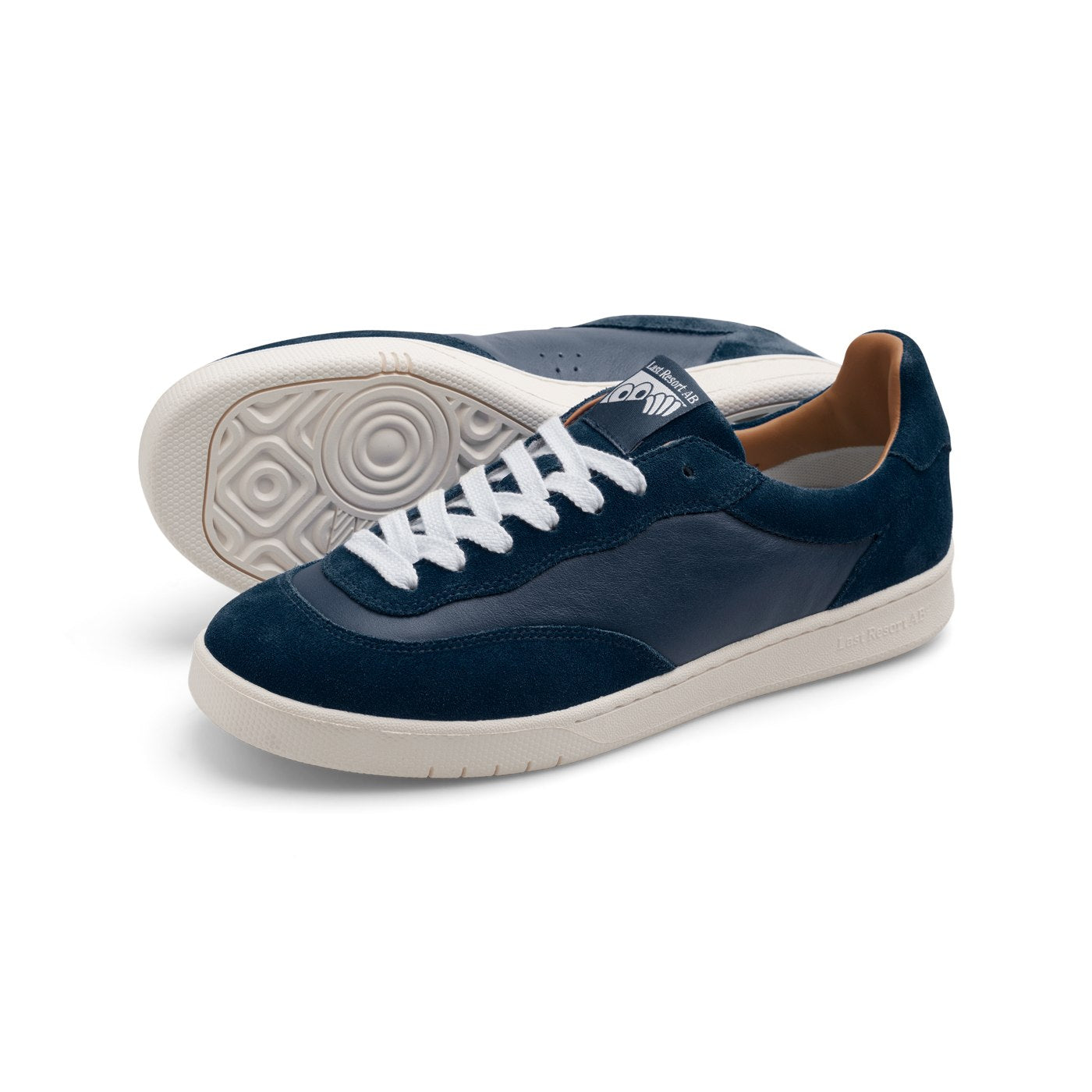 CM001 Suede/Leather (Navy/White)