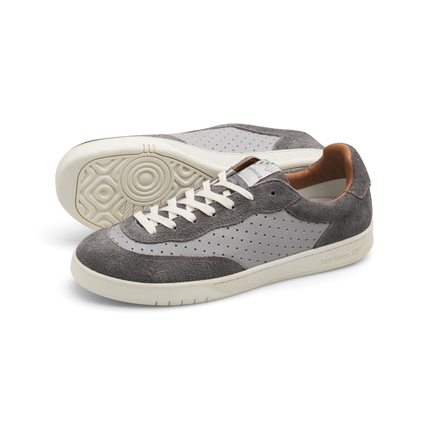 CM001 Perf Leather/Suede (Alloy Grey/White)