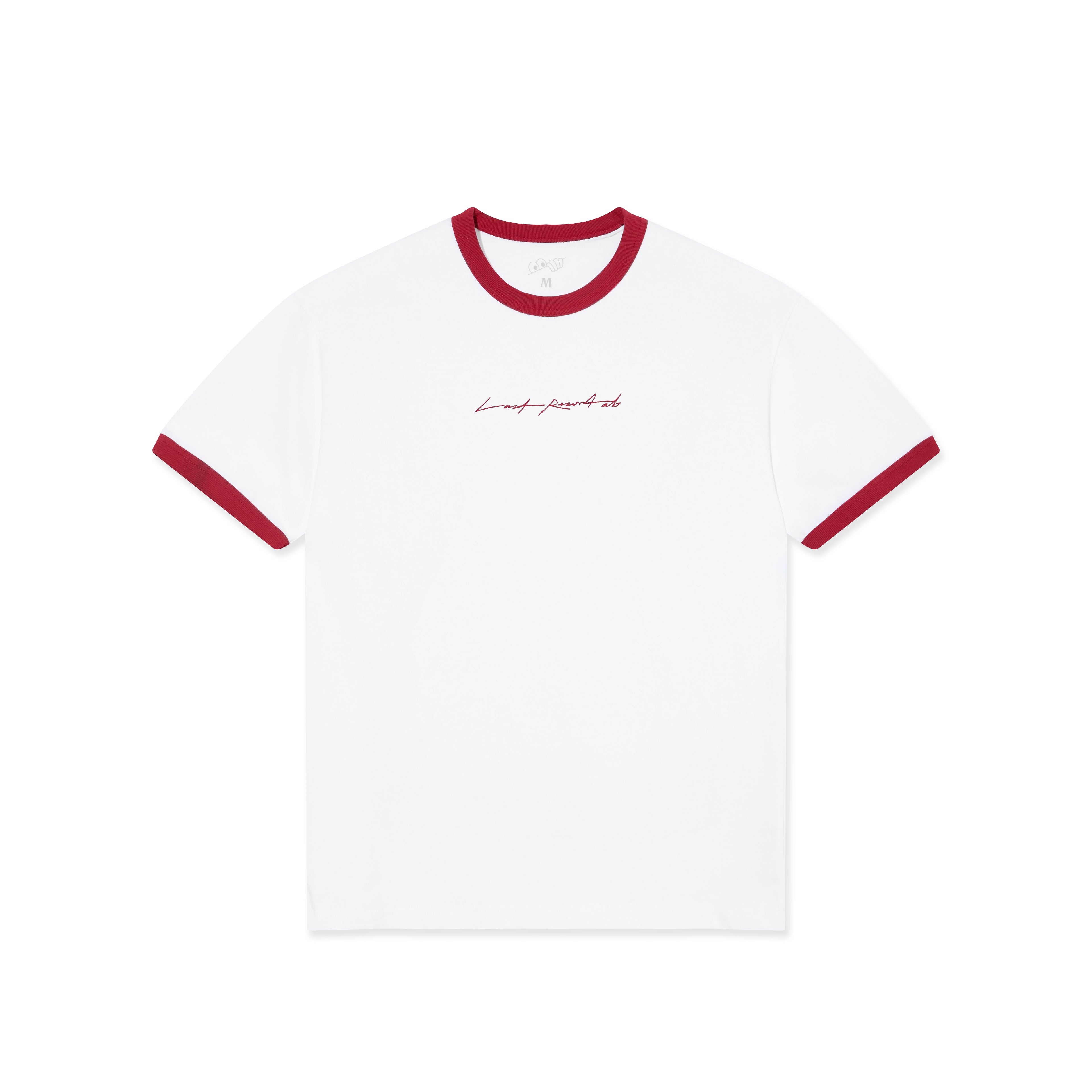 Signature Ringer SS Tee (White/Old Red)