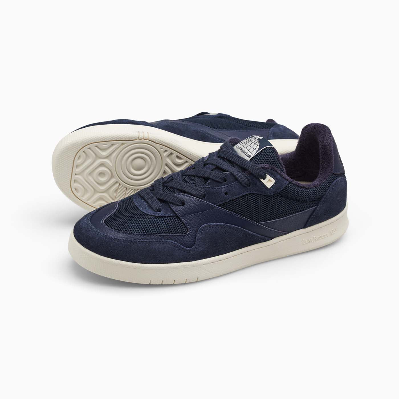 CM002-Lo Suede/Leather/Mesh (Dark Navy/White)