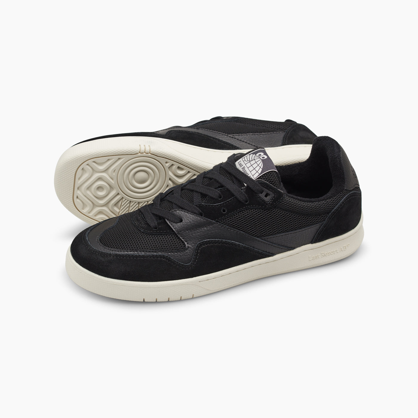 CM002-Lo Suede/Leather/Mesh (Black/White)