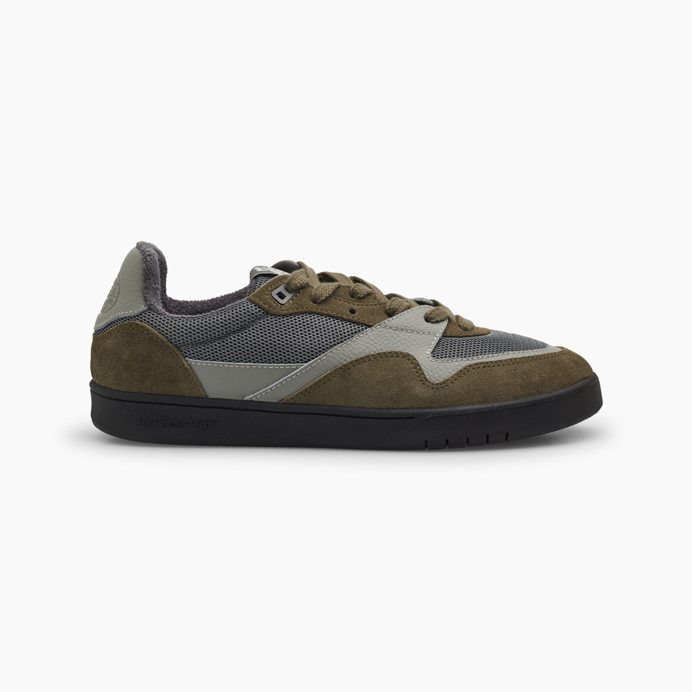 CM002-Lo Suede/Leather/Mesh (Olive Grey/Black)