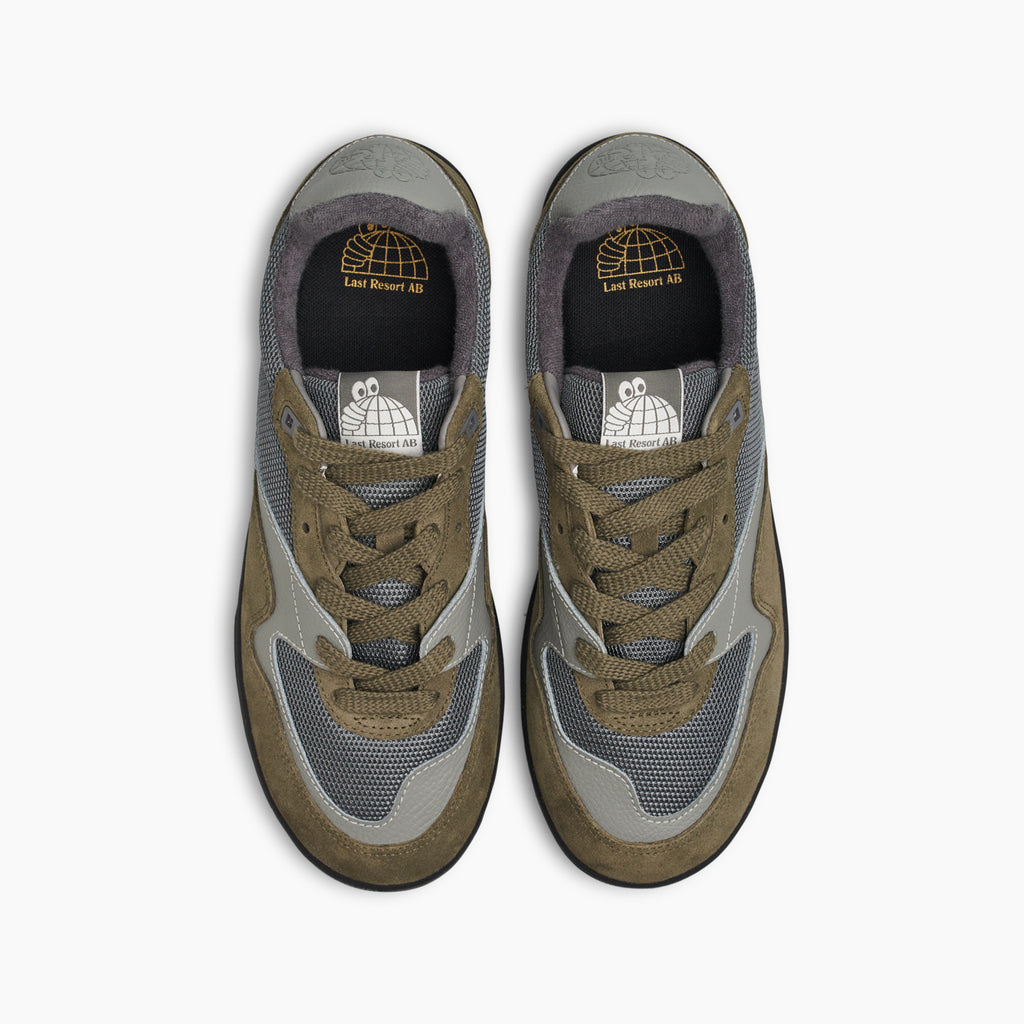 CM002-Lo Suede/Leather/Mesh (Olive Grey/Black)