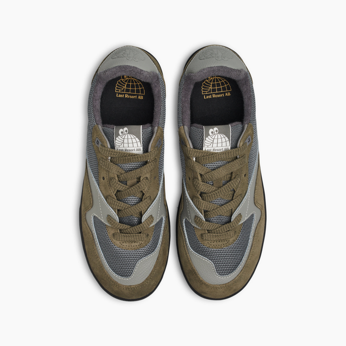 CM002-Lo Suede/Leather/Mesh (Olive Grey/Black)
