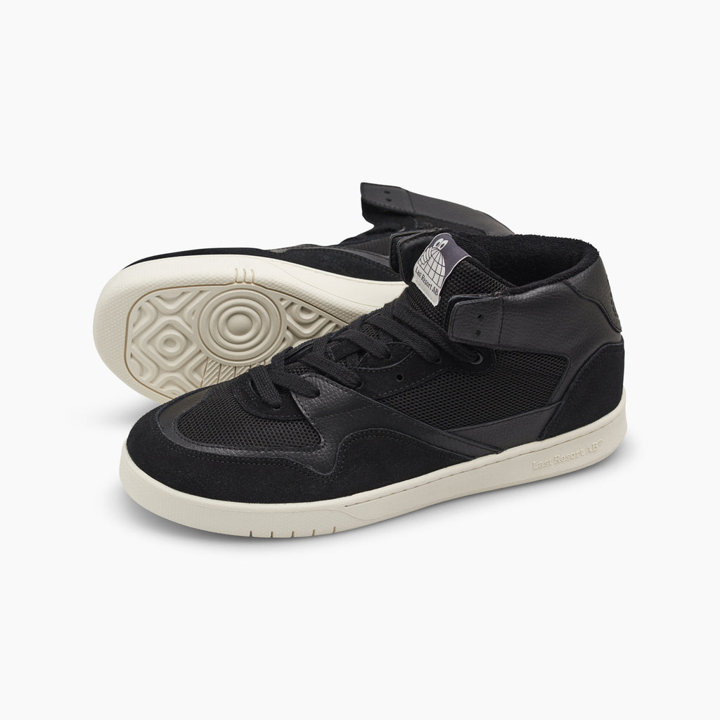 CM002-MID Suede/Leather/Mesh (Black/White)
