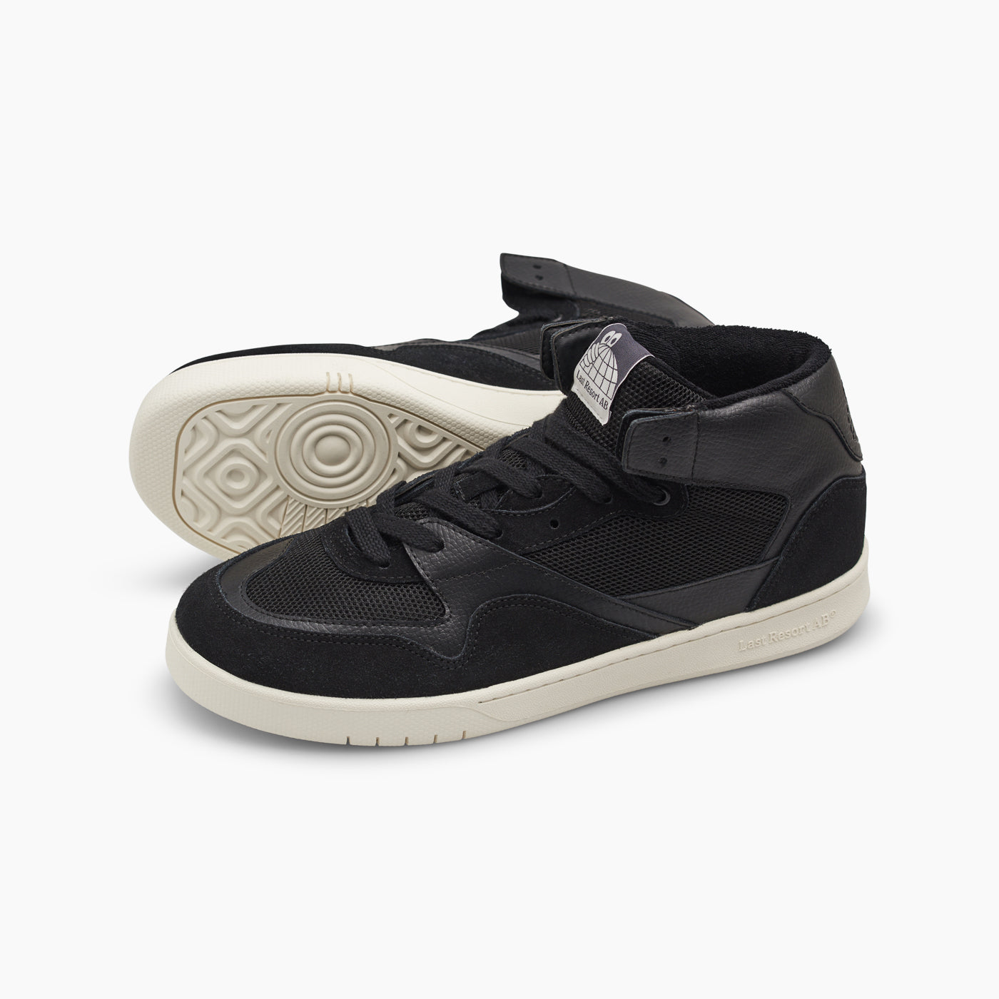 CM002-MID Suede/Leather/Mesh (Black/White)