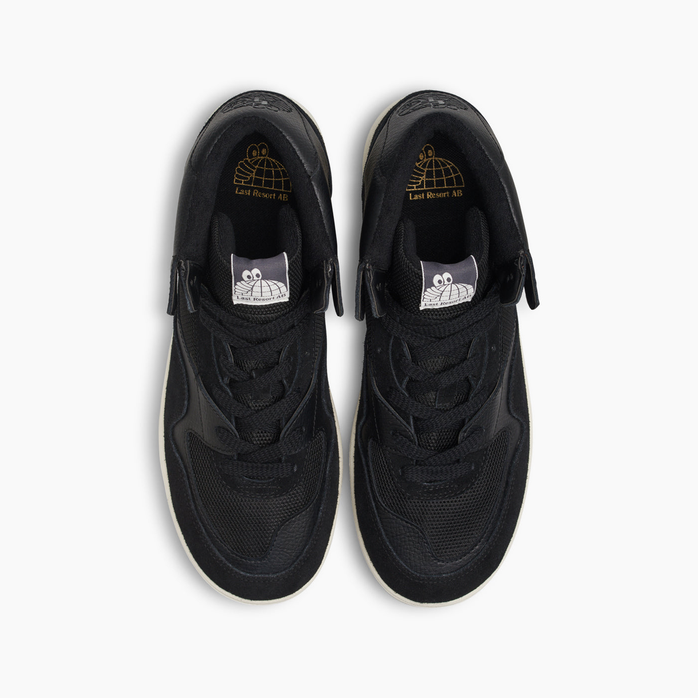 CM002-MID Suede/Leather/Mesh (Black/White)