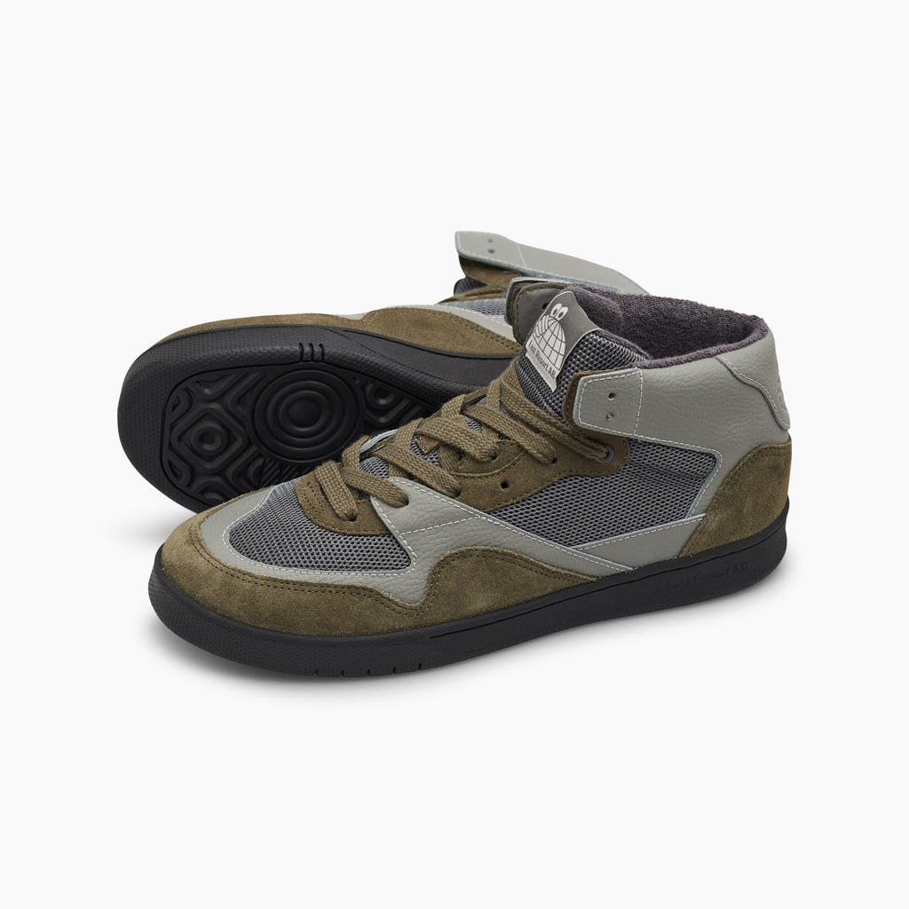 CM002-MID Suede/Leather/Mesh (Olive Grey/Black)