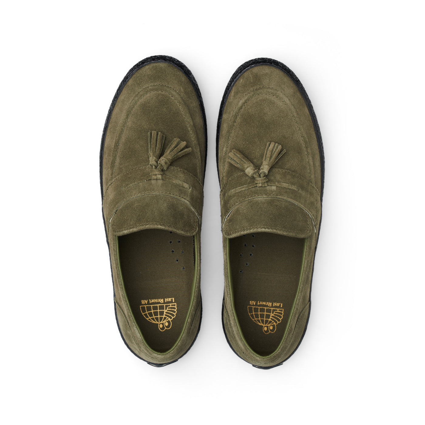 VM005-Loafer Suede (New Olive/Black) – Last Resort USA