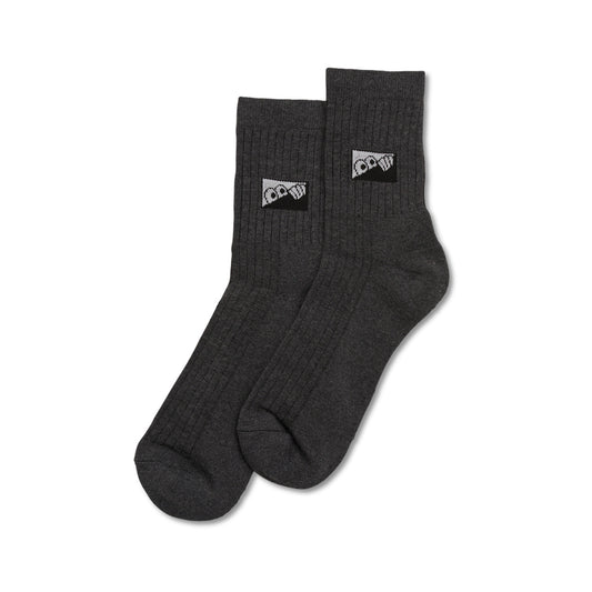 Heel Tab Dress Socks (Grey Melange) - 1 Pack