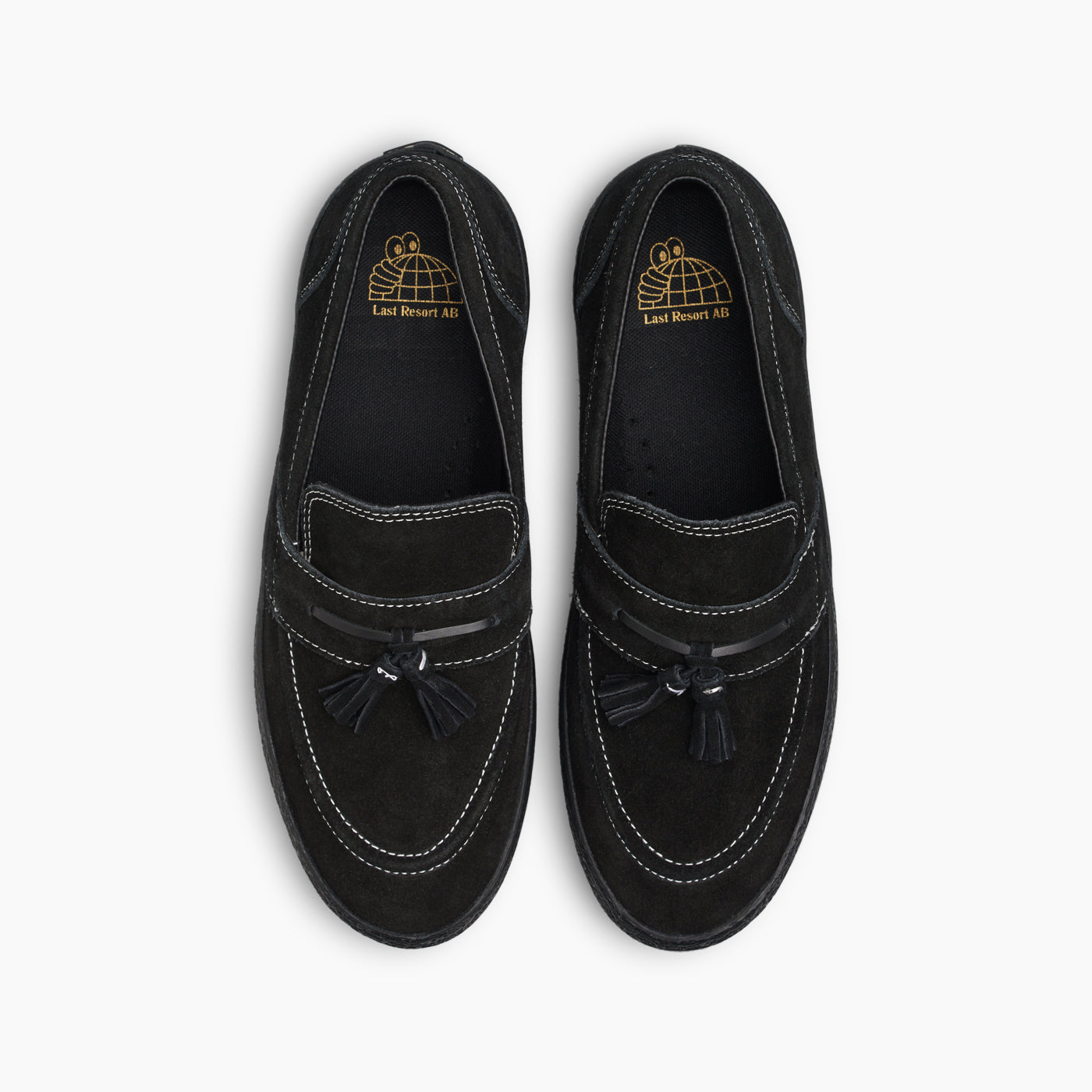 VM005 Loafer (Black/Black/White Stitch)
