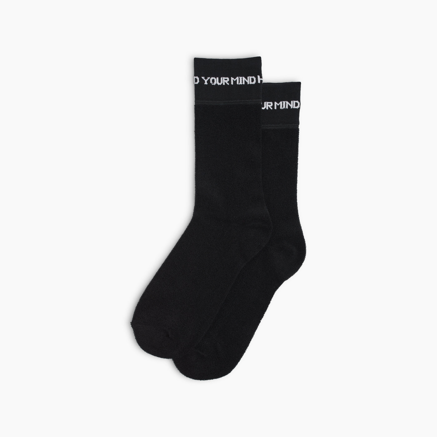 Reverse Terry Sock (Black)