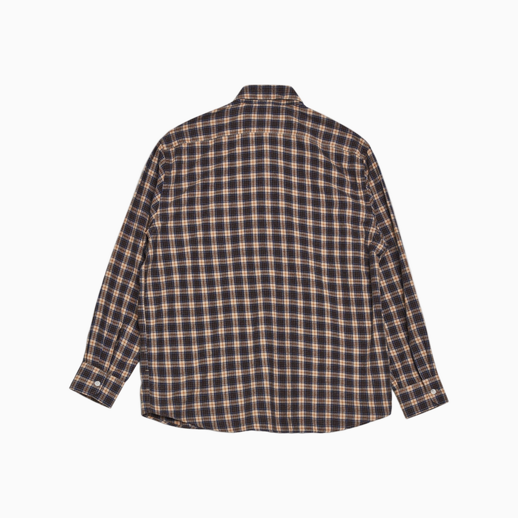 SM001-NICK Flannel (Vanilla/Brown)