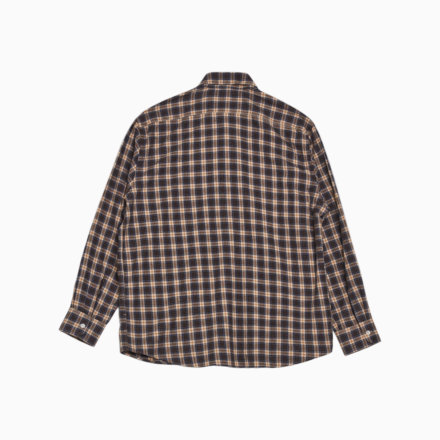 SM001-NICK Flannel (Vanilla/Brown)