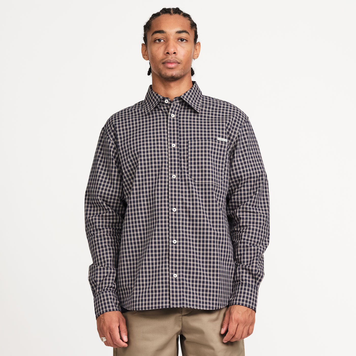 OG LS Shirt (Navy/Grey Check)