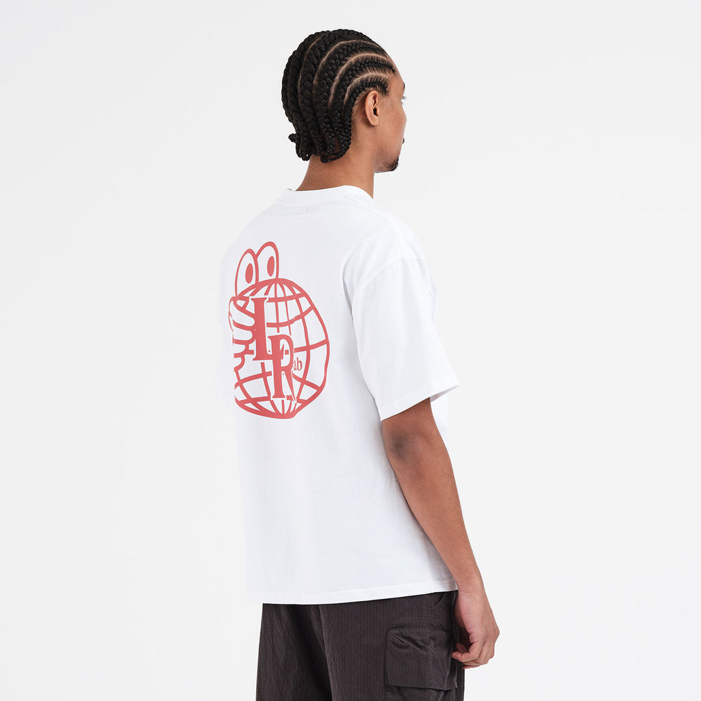 Atlas Mono SS Tee (White/Brick Red)