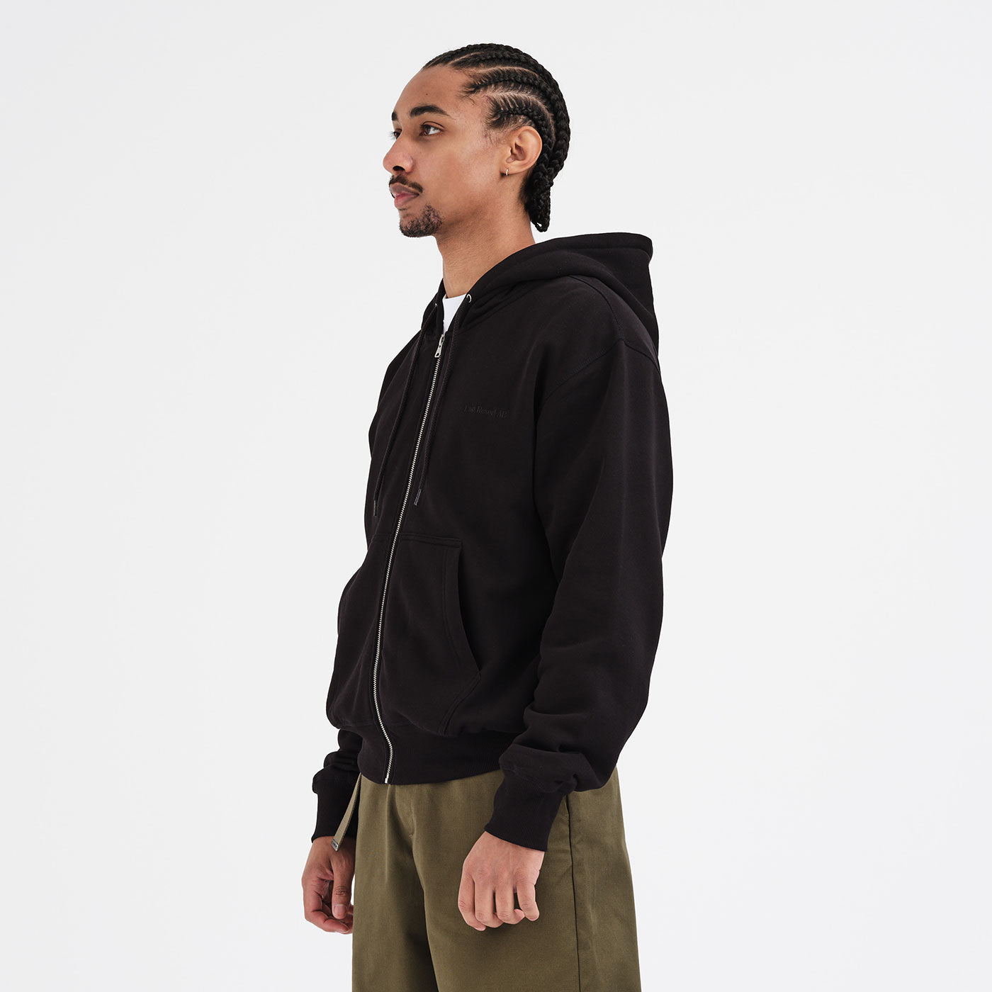 Script Logo Zip Hoodie (Black)