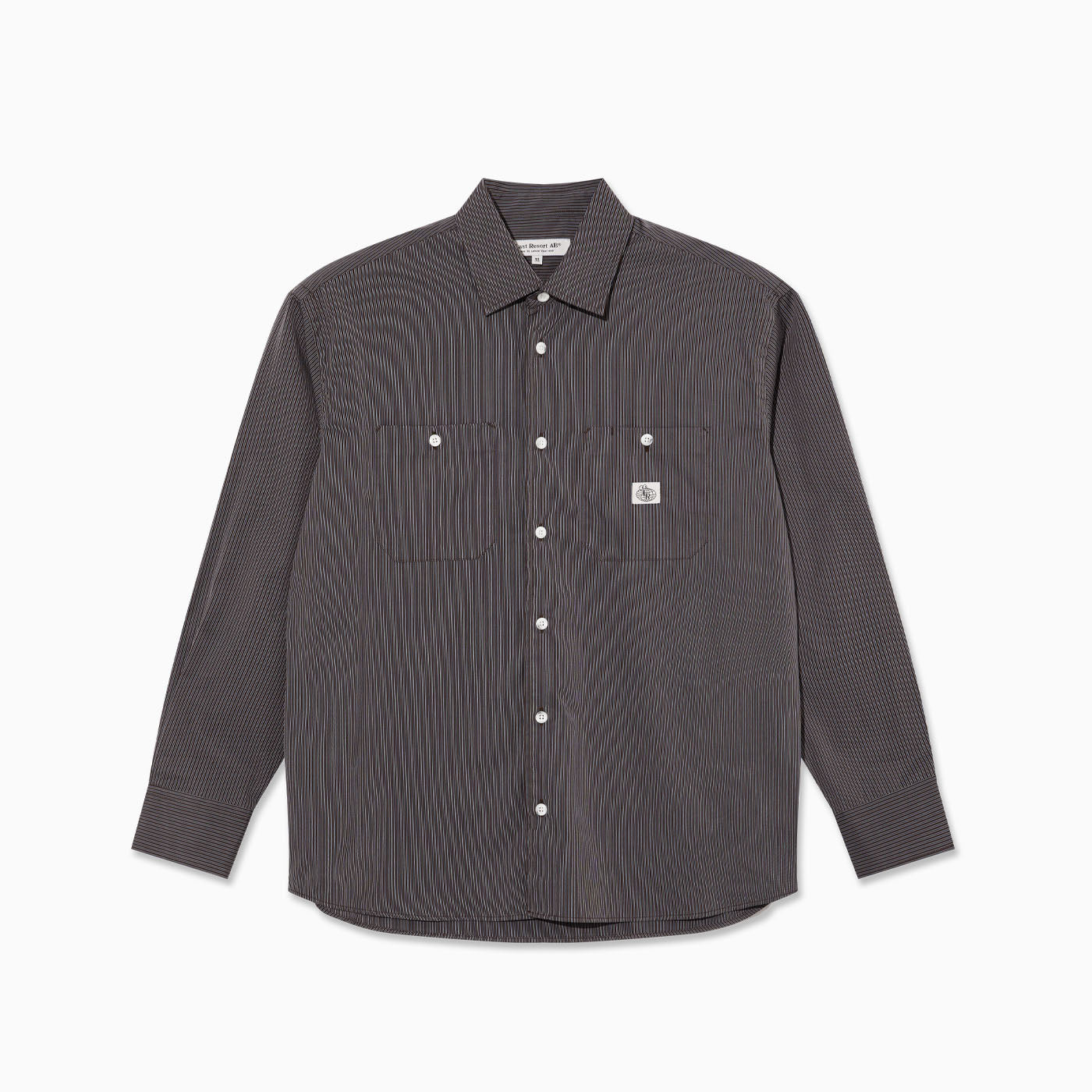 SM001 Poplin (Navy Stripe)