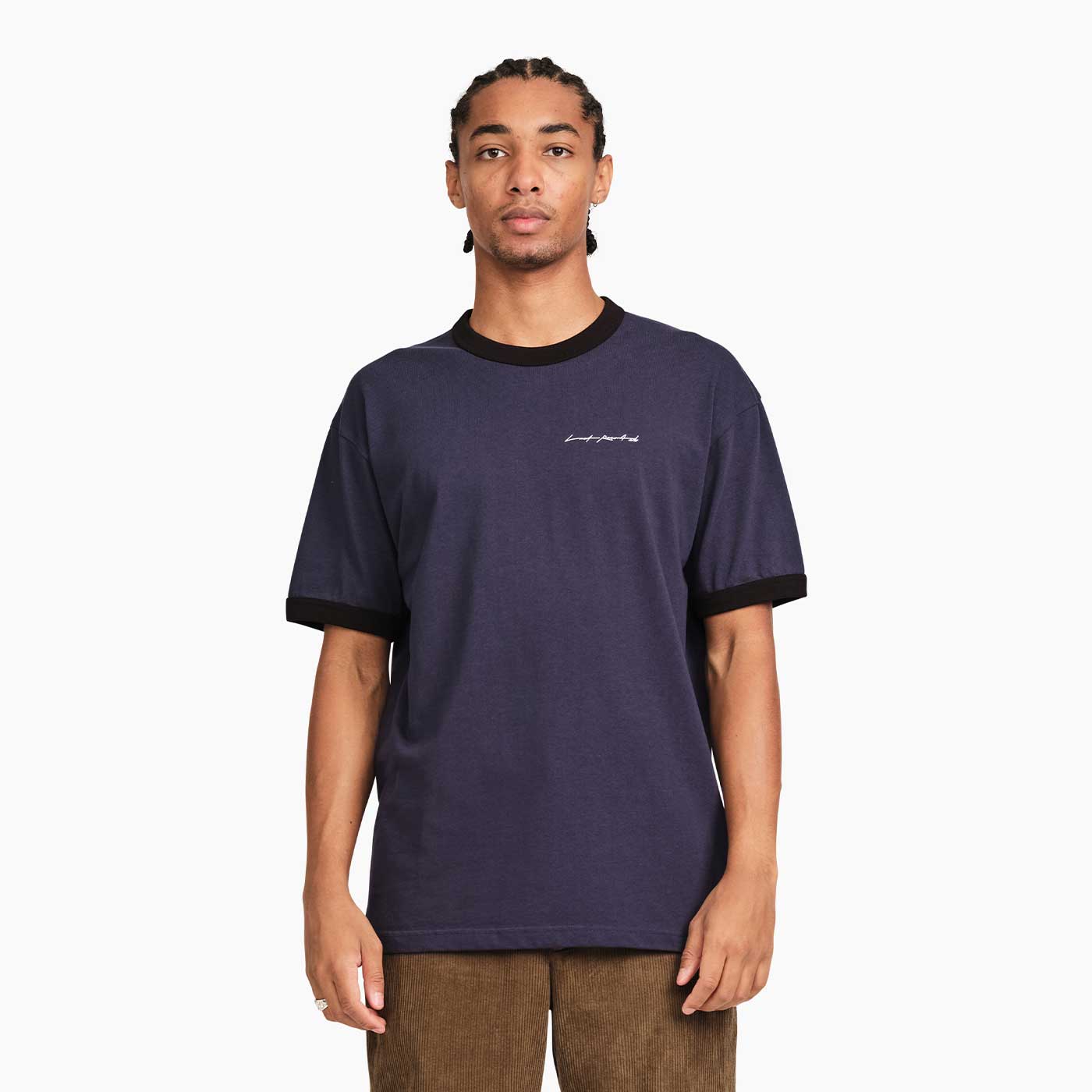 Signature Ringer SS Tee (Dark Navy)