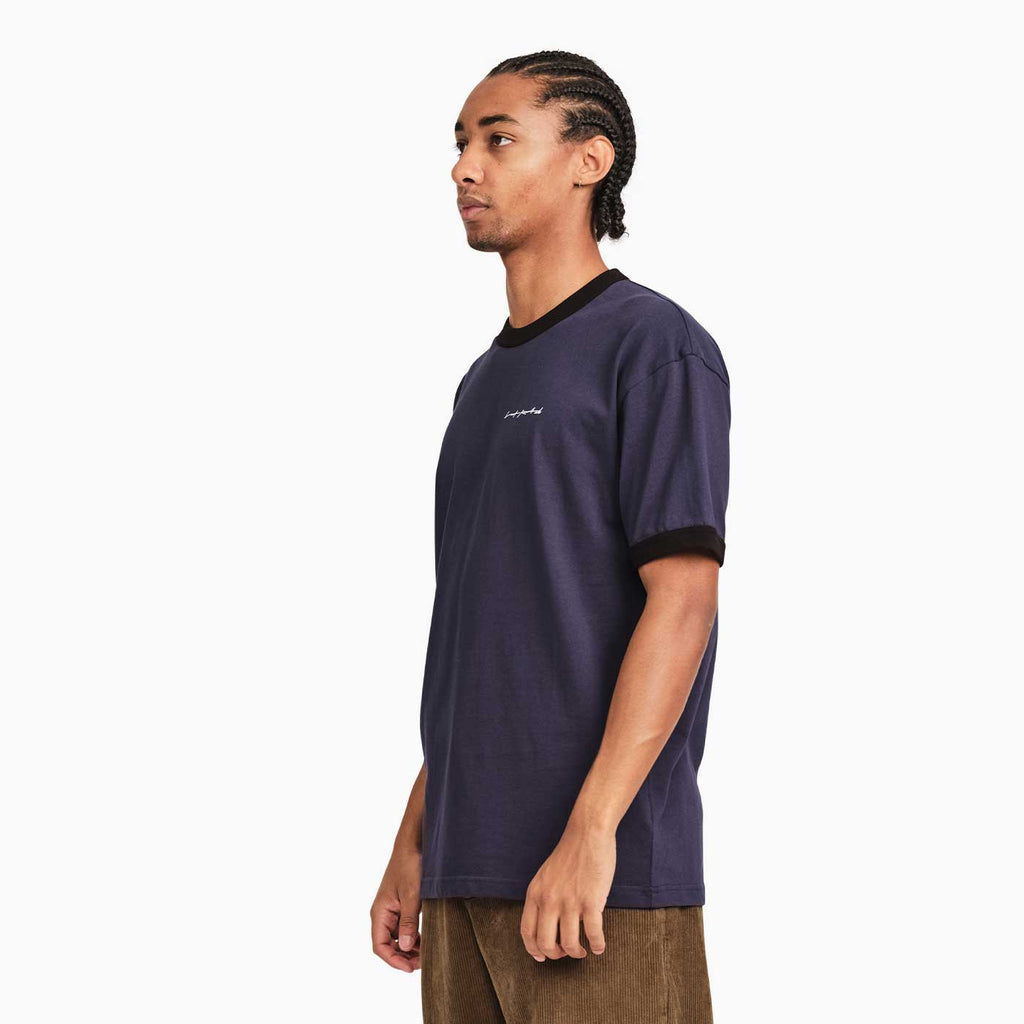 Signature Ringer SS Tee (Dark Navy)