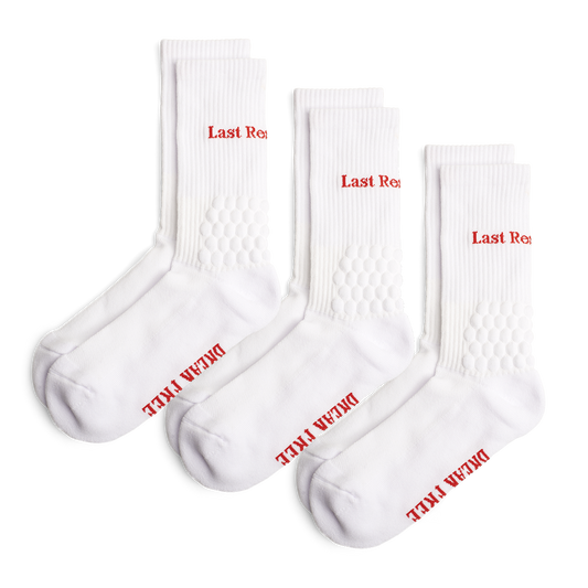 Right Angle Bubble Socks - 3 Pack (White)