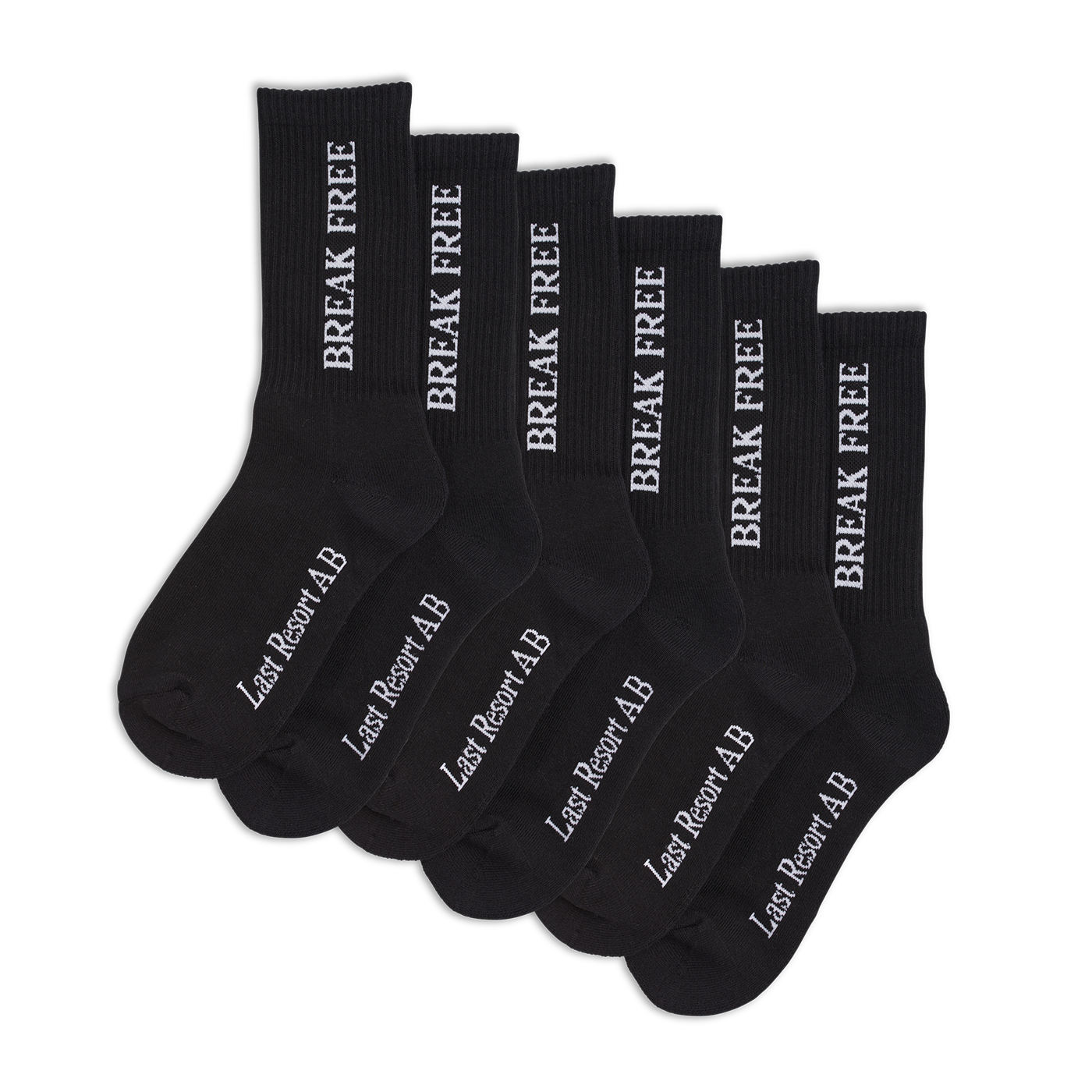 Break Free Socks 3-Pack (Black)